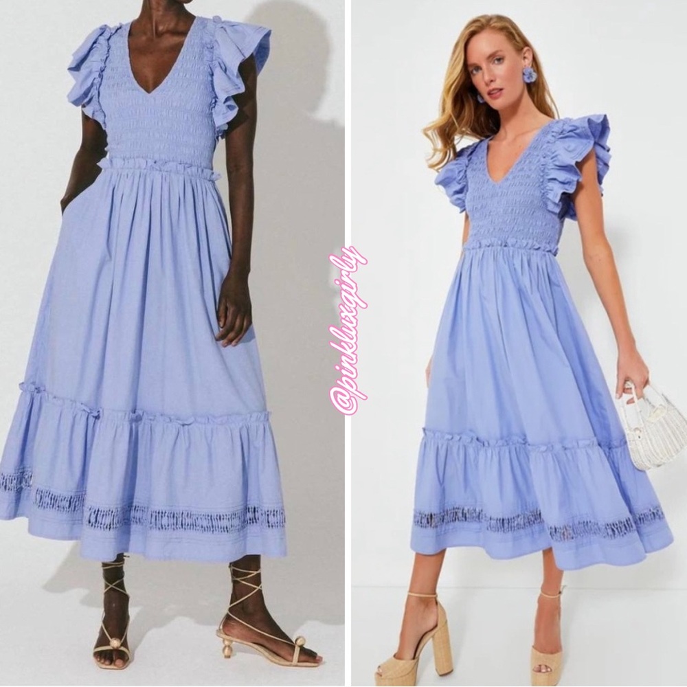 CLEOBELLA Tuckernuck Exclusive Periwinkle Gladys Ankle Dress SZ S